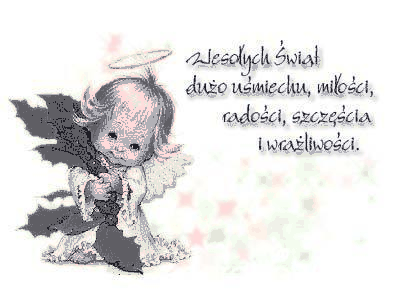 Aniołek Wesołych Świąt Bożego Narodzenia